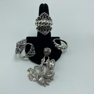 Huge Sarda 925 Collection of Rings, Bracelets & Pendants (B3-SS)