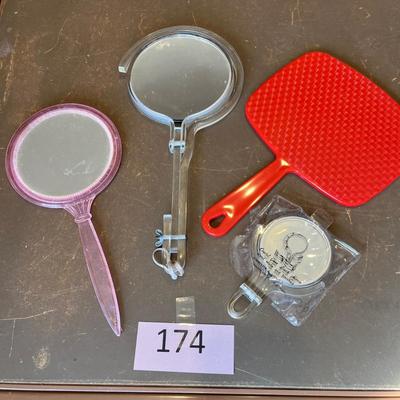 Variety of vintage hand mirrors