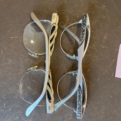 Two pairs vintage Cat Eye eye glasses