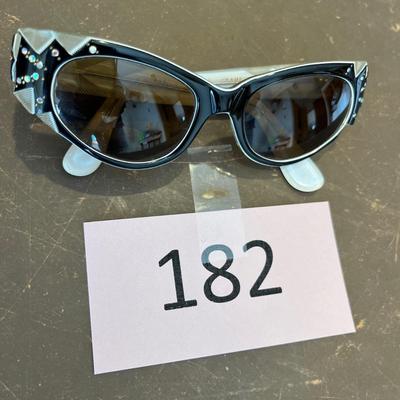 3 Layer Lucite with Rhinestone Sunglasses
