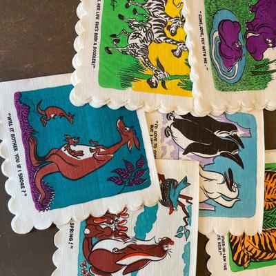 Vintage Mad-Nagerie napkins