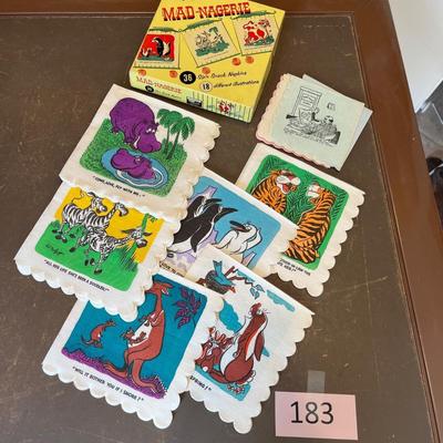 Vintage Mad-Nagerie napkins