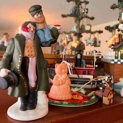 Huge Vntg. Contemp. Christmas Decor Lot - Enesco, Dept. 56, Kirk Stieff