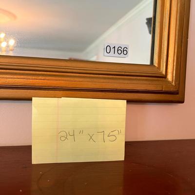 Vintage Gold Gilt Wood Frame Mirror 75"x24"