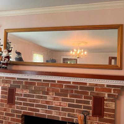 Vintage Gold Gilt Wood Frame Mirror 75"x24"