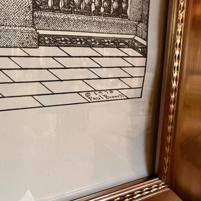 Vintage Framed Print Library of Congress