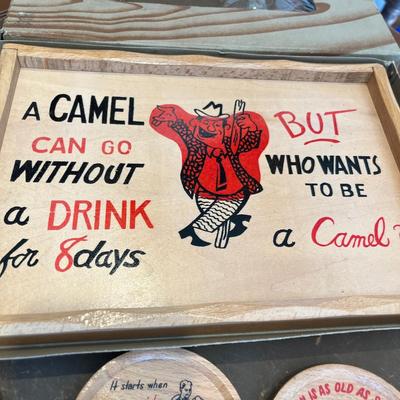 Vintage bar tray & coaster Cool!