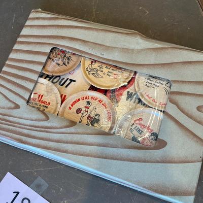 Vintage bar tray & coaster Cool!