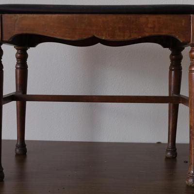Carved Side Table/Desk with built in Letter Rack