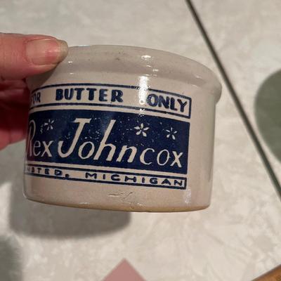 Antique Advertising Butter crock