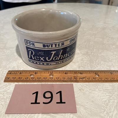 Antique Advertising Butter crock