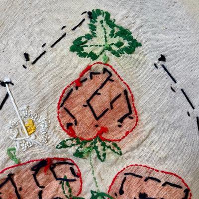 Vintage hand stitched tablecloth
