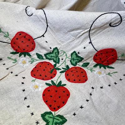 Vintage hand stitched tablecloth
