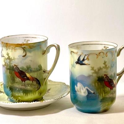 Rare RS Prussia chocolate cups and saucer