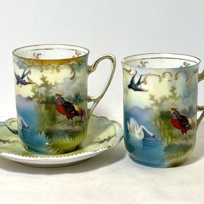 Rare RS Prussia chocolate cups and saucer