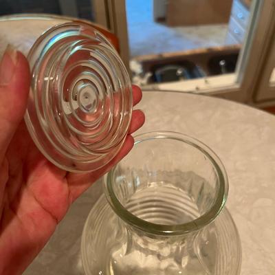 Vintage beverage, juice, jar with lid