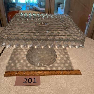 Square Fostoria, American cake plate