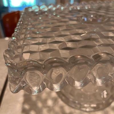 Square Fostoria, American cake plate