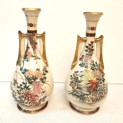 Lot #37 Pair of Lovely Japanese Vases