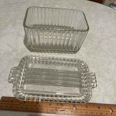 Depression era, butter dish