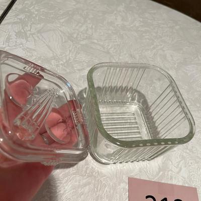 Depression Era small square refrigerator dish