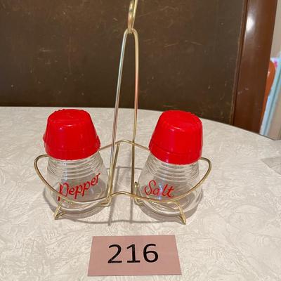 Vintage Salt & Pepper with stand