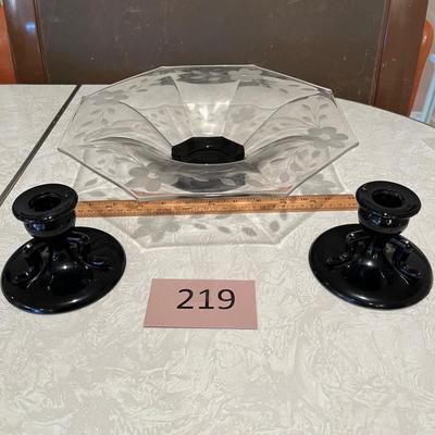 Depression Black & Crystal console set