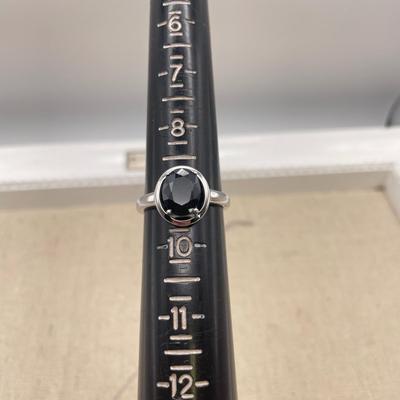 Black Sapphire & Sterling Set (B3-SS)