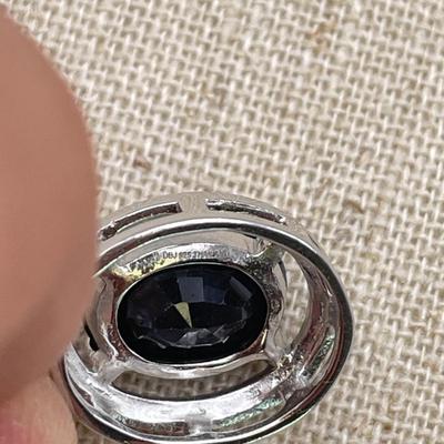 Black Sapphire & Sterling Set (B3-SS)