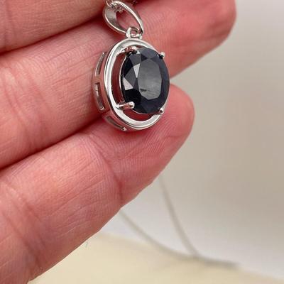 Black Sapphire & Sterling Set (B3-SS)