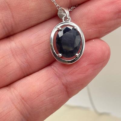 Black Sapphire & Sterling Set (B3-SS)