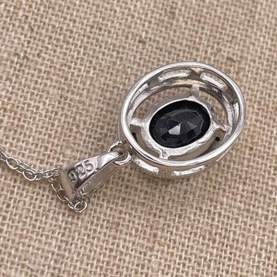 Black Sapphire & Sterling Set (B3-SS)