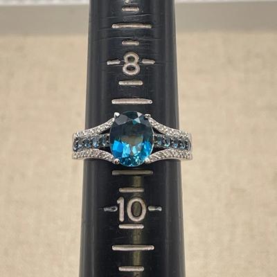 Oval Cut Gem in Sterling (B3-SS)