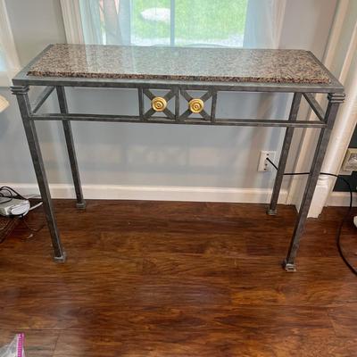 Metal Table With Stone Top (LR-MG)