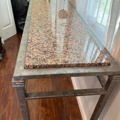 Metal Table With Stone Top (LR-MG)