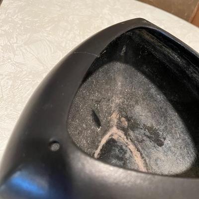 Black triangle pottery bowl