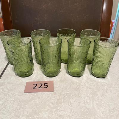 Lot 1 Anchor, hocking  pagoda avacado green glasses