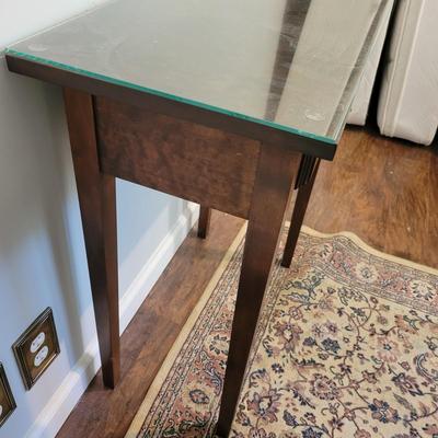 Glass Topped Side Table (M-DW)