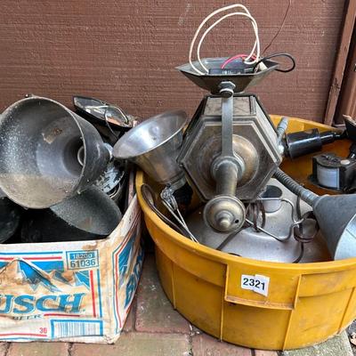 Patio and heat lamps