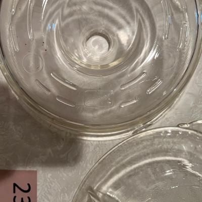 Glassbake Bundt pan & divided dish