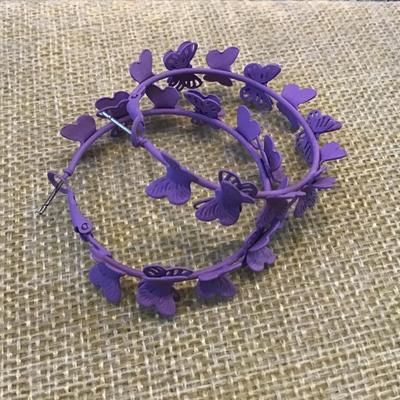 New Purple Butterfly Earrings