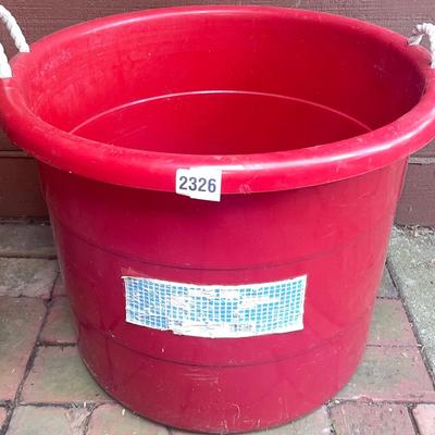 Red Tub with Rope Handle