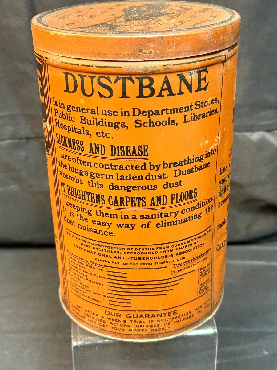 Vintage Dustbane Sweeping Compound Tin Canister