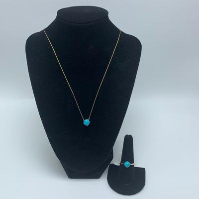 Turquoise Style Rings & Necklaces w/ 10K and 925 (B3-KW)