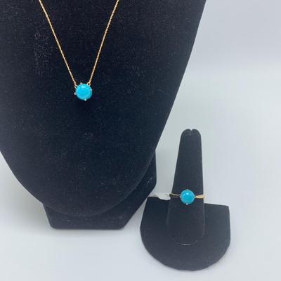 Turquoise Style Rings & Necklaces w/ 10K and 925 (B3-KW)