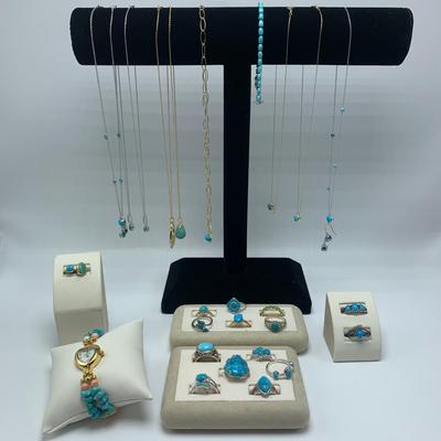 Turquoise Style Rings & Necklaces w/ 10K and 925 (B3-KW)