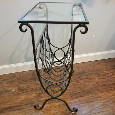 Wrought Iron Magazine Rack/Table, Basket and More (M-DW)
