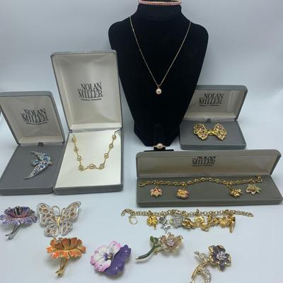 Unique Nolan Miller Pins & Jewelry w/ 14K (B3-KW)