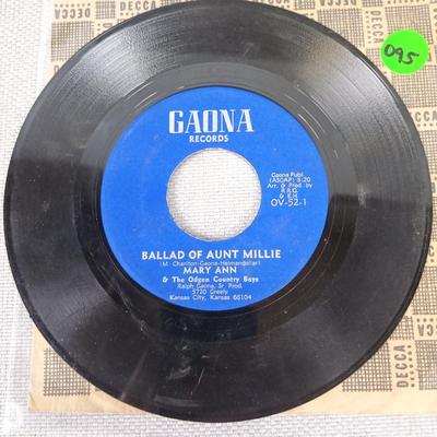 45rpm - Mary Ann & the Ogden Country Boys - Ballad of Aunt Millie - OV-52