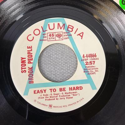 45rpm - Stony Brook People - Easy to Be Hard - Columbia 4-44866